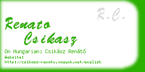renato csikasz business card